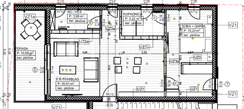 2 rooms, Apartment, 59m², 1 Floor
