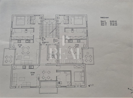 3-Zi., Wohnung, 62m², 3 Etage