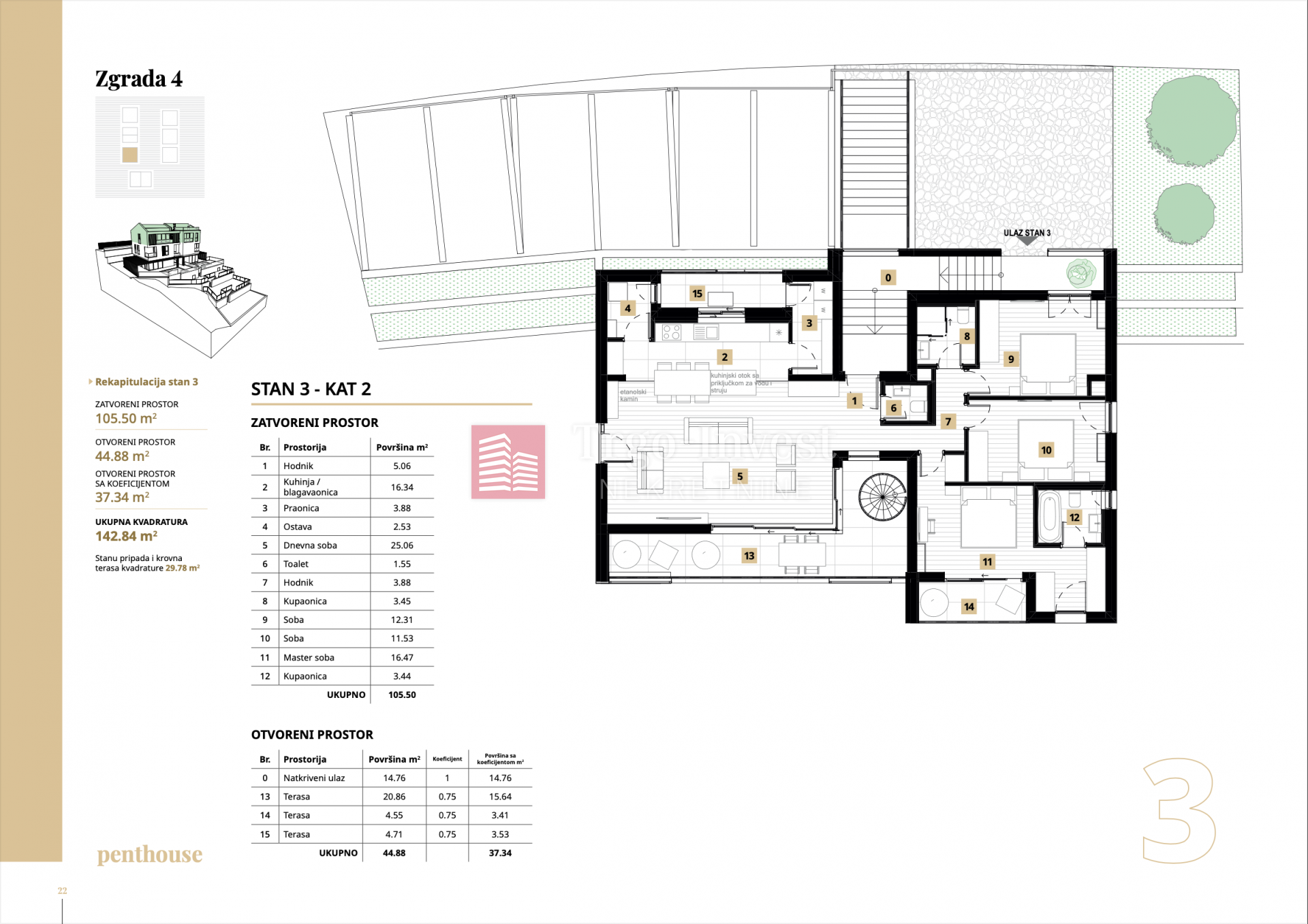3-Zi., Wohnung, 143m², 2 Etage