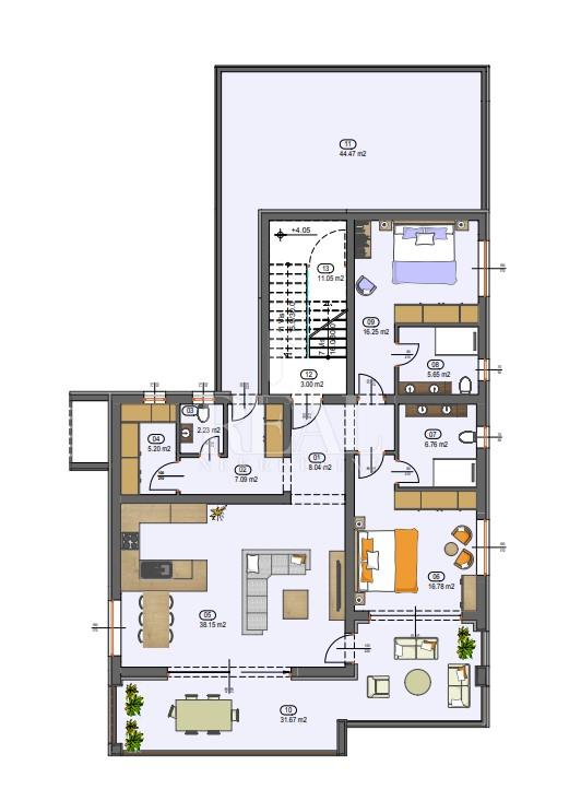 4-к, Квартира, 107м²