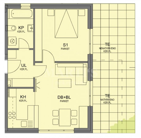 2 rooms, Apartment, 82m²