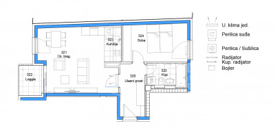 2-locale, Appartamento, 54m², 3 Piano