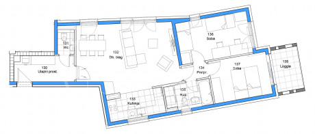 2 rooms, Apartment, 81m², 4 Floor