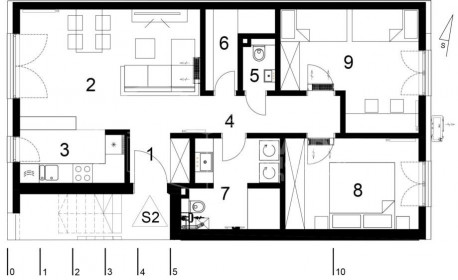 3 rooms, Apartment, 71m²