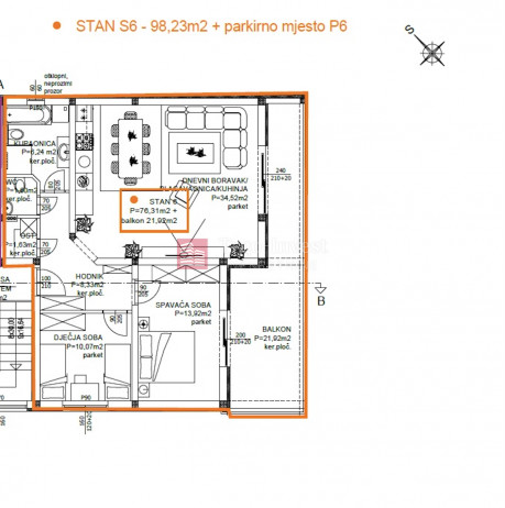 2-Zi., Wohnung, 98m², 2 Etage