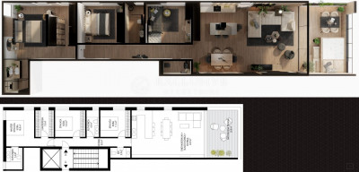 4-Zi., Wohnung, 128m², 1 Etage