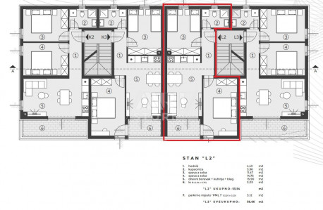 3-Zi., Wohnung, 57m², 1 Etage