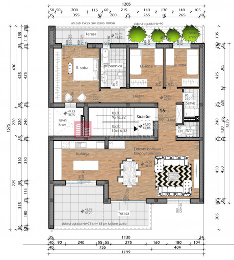 3-Zi., Wohnung, 104m², 3 Etage