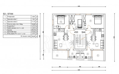 3 rooms, Apartment, 93m², 2 Floor