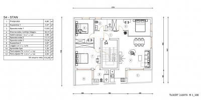 4 rooms, Apartment, 103m², 2 Floor