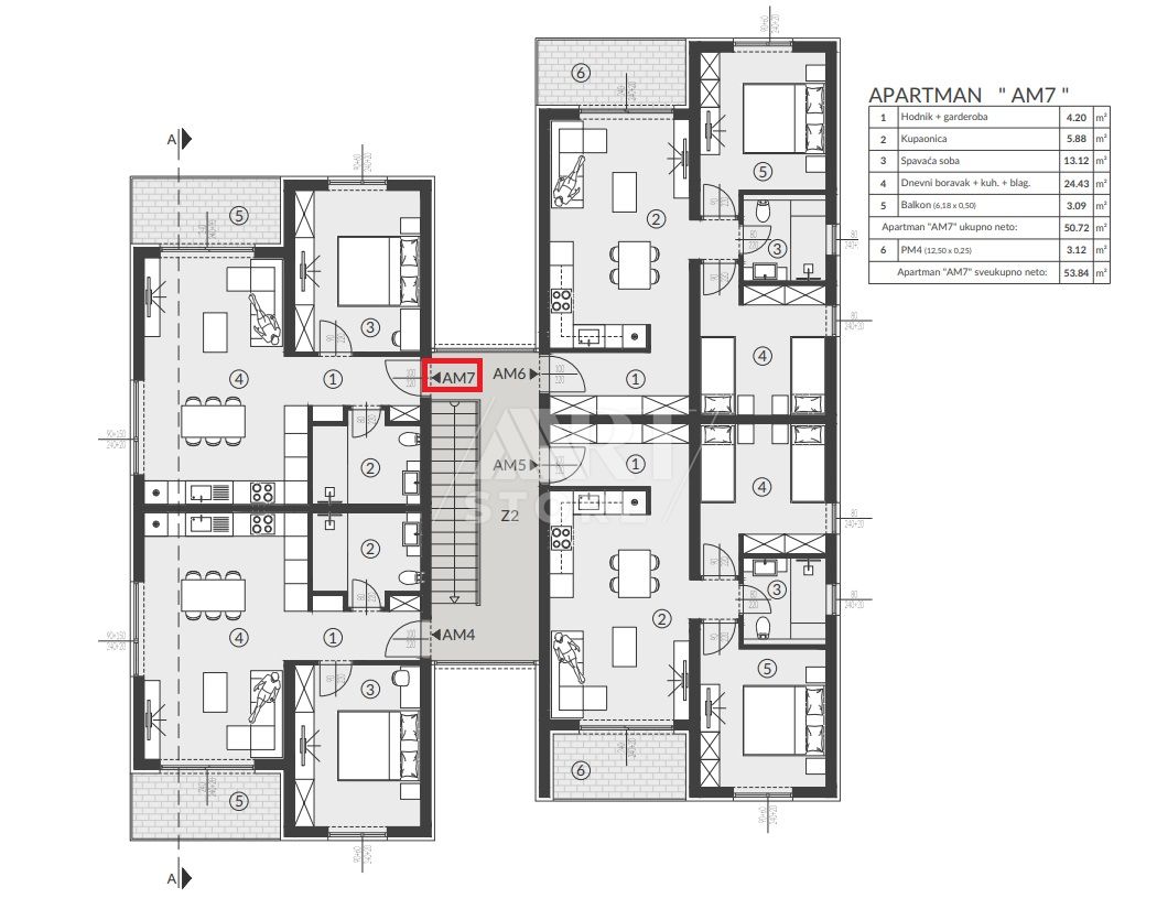 2-к, Квартира, 56м², 1 Этаж