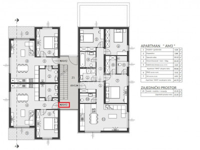 2 rooms, Apartment, 66m², 1 Floor