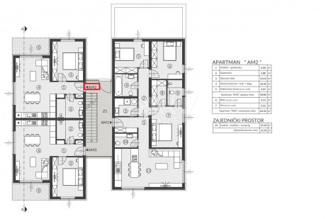 2-Zi., Wohnung, 62m², 1 Etage