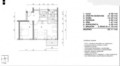 2-Zi., Wohnung, 51m², 2 Etage