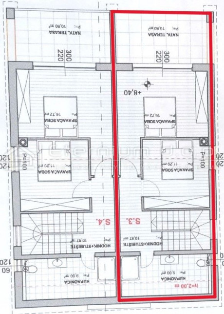 3-Zi., Wohnung, 108m², 1 Etage