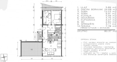 3-locale, Appartamento, 80m², 3 Piano
