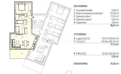 3 rooms, Apartment, 87m², 1 Floor