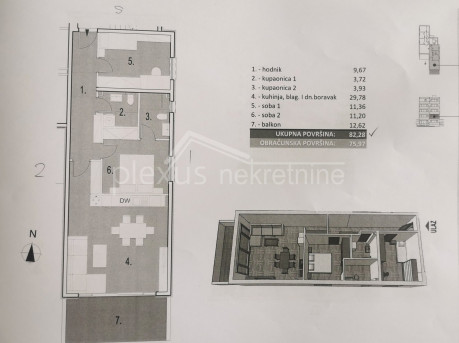 2 rooms, Apartment, 82m², 1 Floor