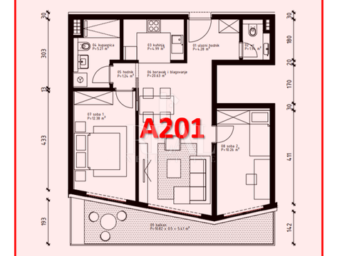 3 rooms, Apartment, 76m², 2 Floor
