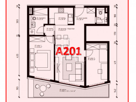 3-locale, Appartamento, 76m², 2 Piano