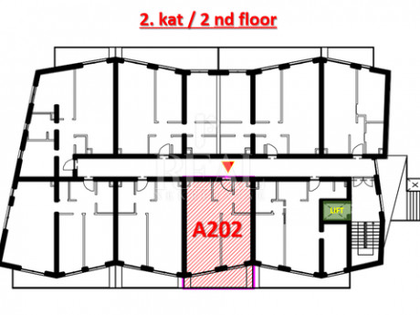2-к, Квартира, 57м², 2 Этаж