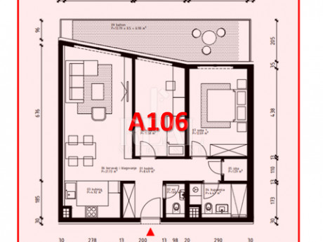 3-Zi., Wohnung, 83m², 1 Etage