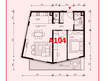 3-к, Квартира, 91м², 1 Этаж
