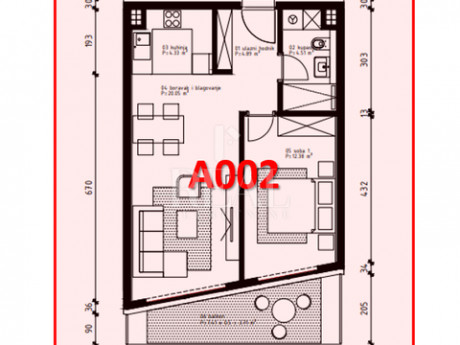 2-Zi., Wohnung, 53m², 1 Etage