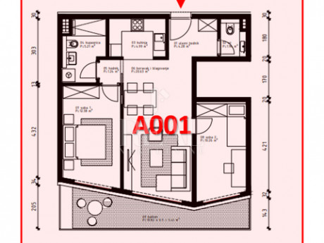 3-locale, Appartamento, 75m², 1 Piano