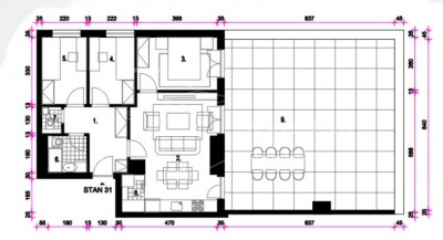 4 rooms, Apartment, 79m², 2 Floor