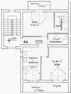 3 rooms, Apartment, 59m², 3 Floor