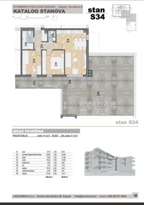 3-Zi., Wohnung, 59m², 3 Etage
