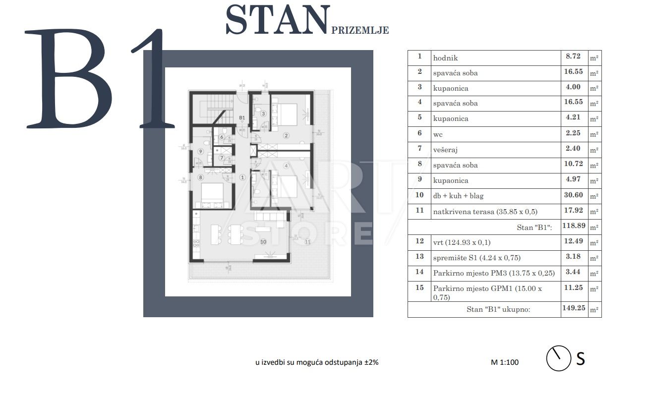 4 rooms, Apartment, 149m², 1 Floor