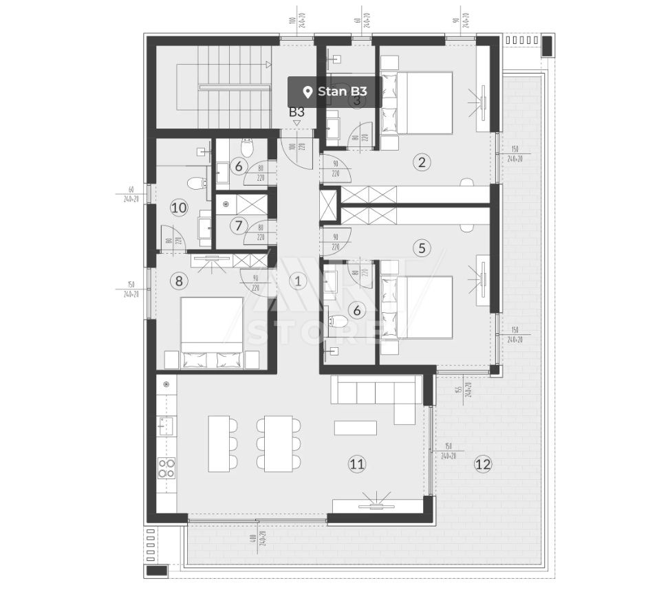 4-к, Квартира, 134м², 2 Этаж