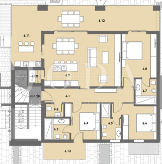 4 rooms, Apartment, 128m², 1 Floor