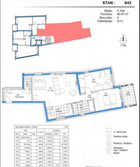 3 rooms, Apartment, 81m², 4 Floor