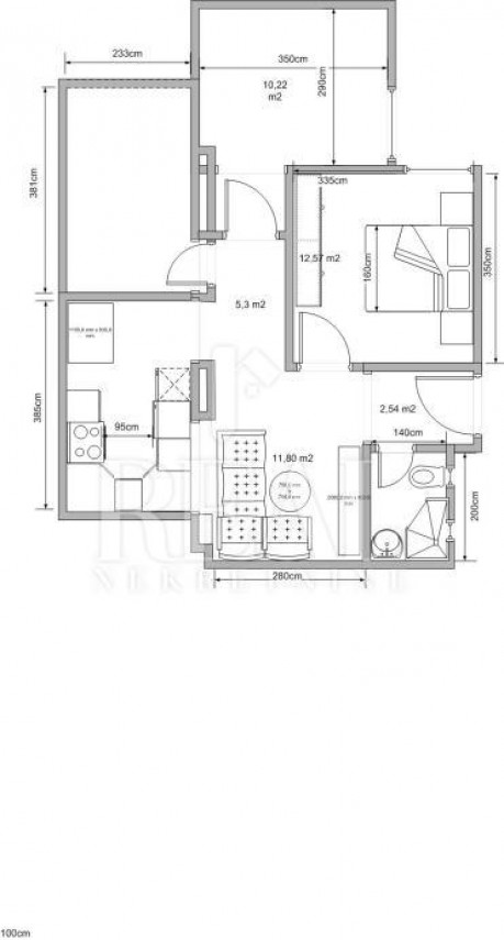 4 rooms, Apartment, 55m²