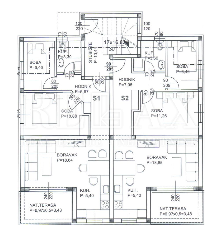 3-locale, Appartamento, 56m², 1 Piano