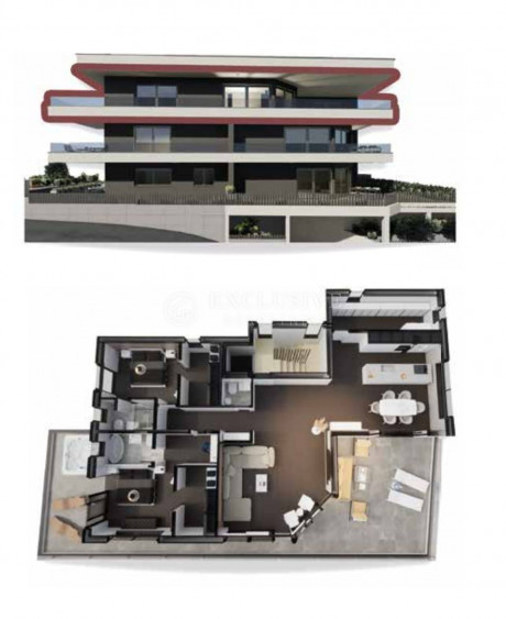 3 rooms, Apartment, 215m², 2 Floor