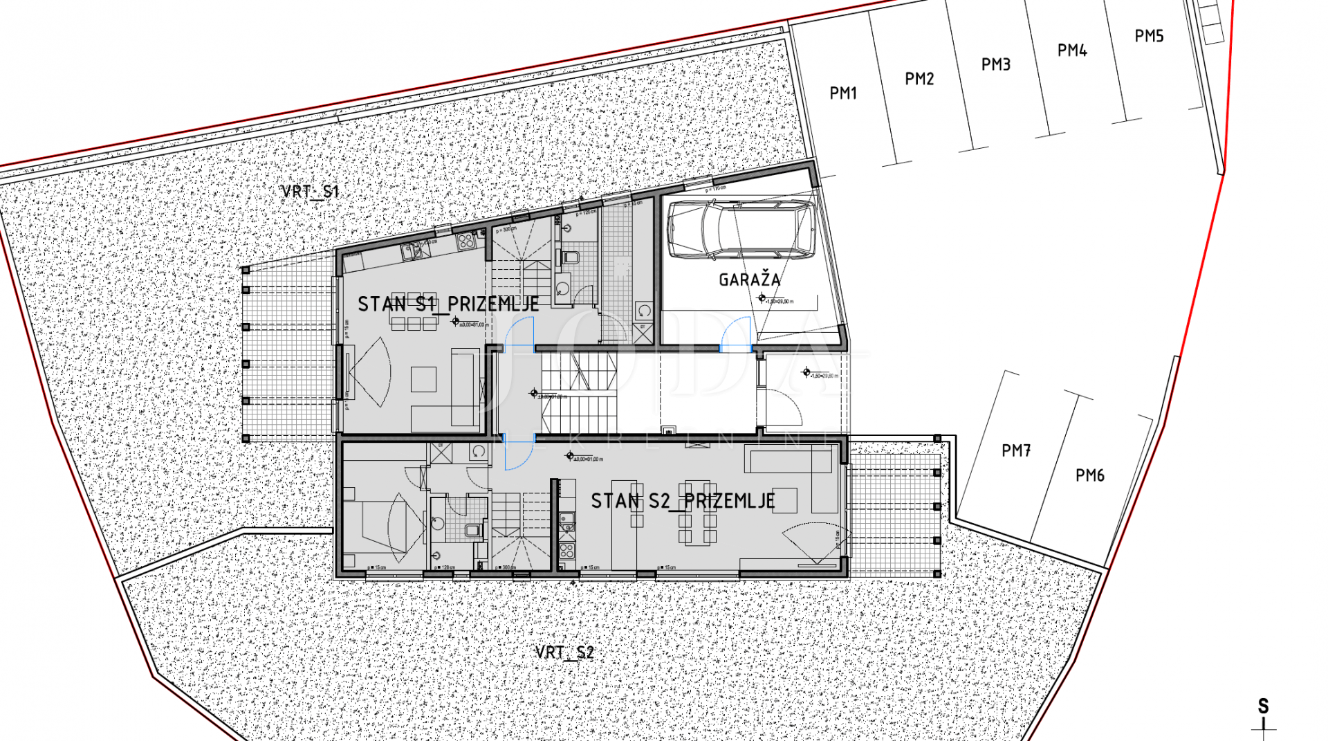 3 rooms, Apartment, 75m², 2 Floor