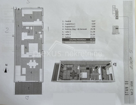 2 rooms, Apartment, 82m², 3 Floor