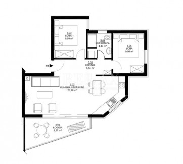 3-Zi., Wohnung, 66m², 2 Etage