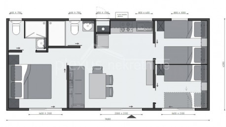 House, 64m², Plot -m²