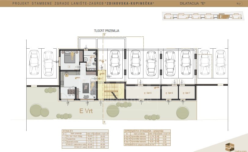 3 rooms, Apartment, 52m², 1 Floor