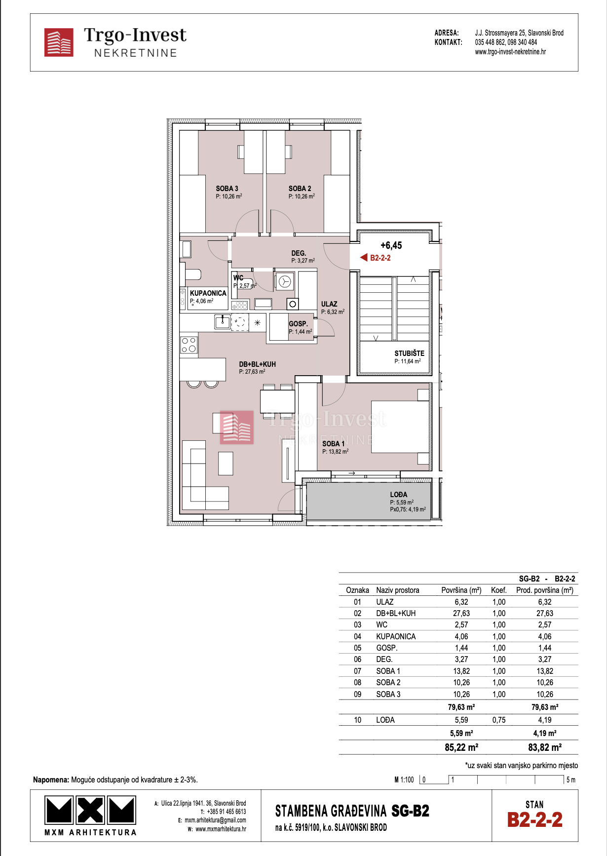 2-locale, Appartamento, 61m², 1 Piano
