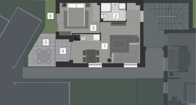 2-Zi., Wohnung, 40m²