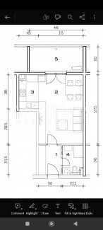 1-Zi., Wohnung, 42m², 4 Etage