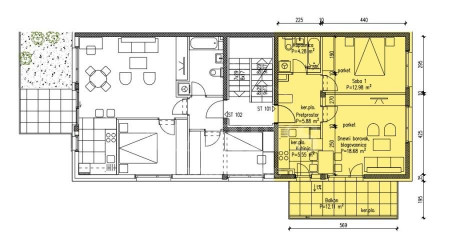 2-Zi., Wohnung, 63m², 1 Etage