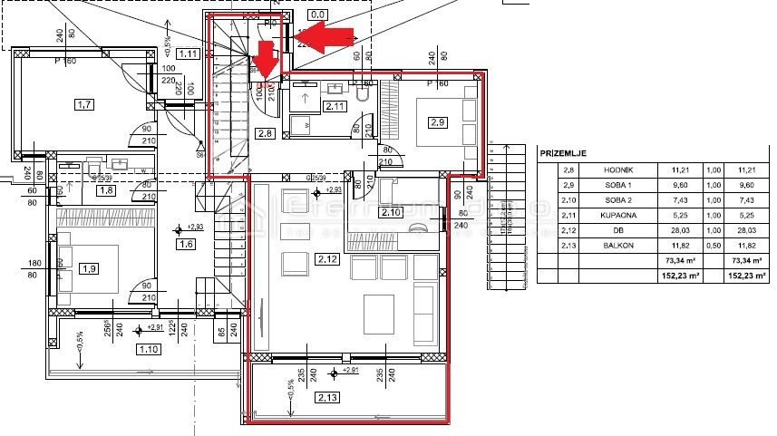 5 rooms, Apartment, 152m², 1 Floor