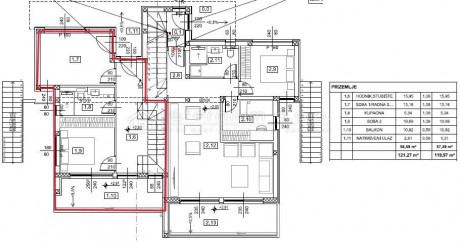 3-Zi., Wohnung, 121m², 1 Etage